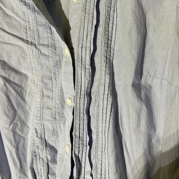 Women’s Small Loft light blue striped dress - Picture 4 of 7